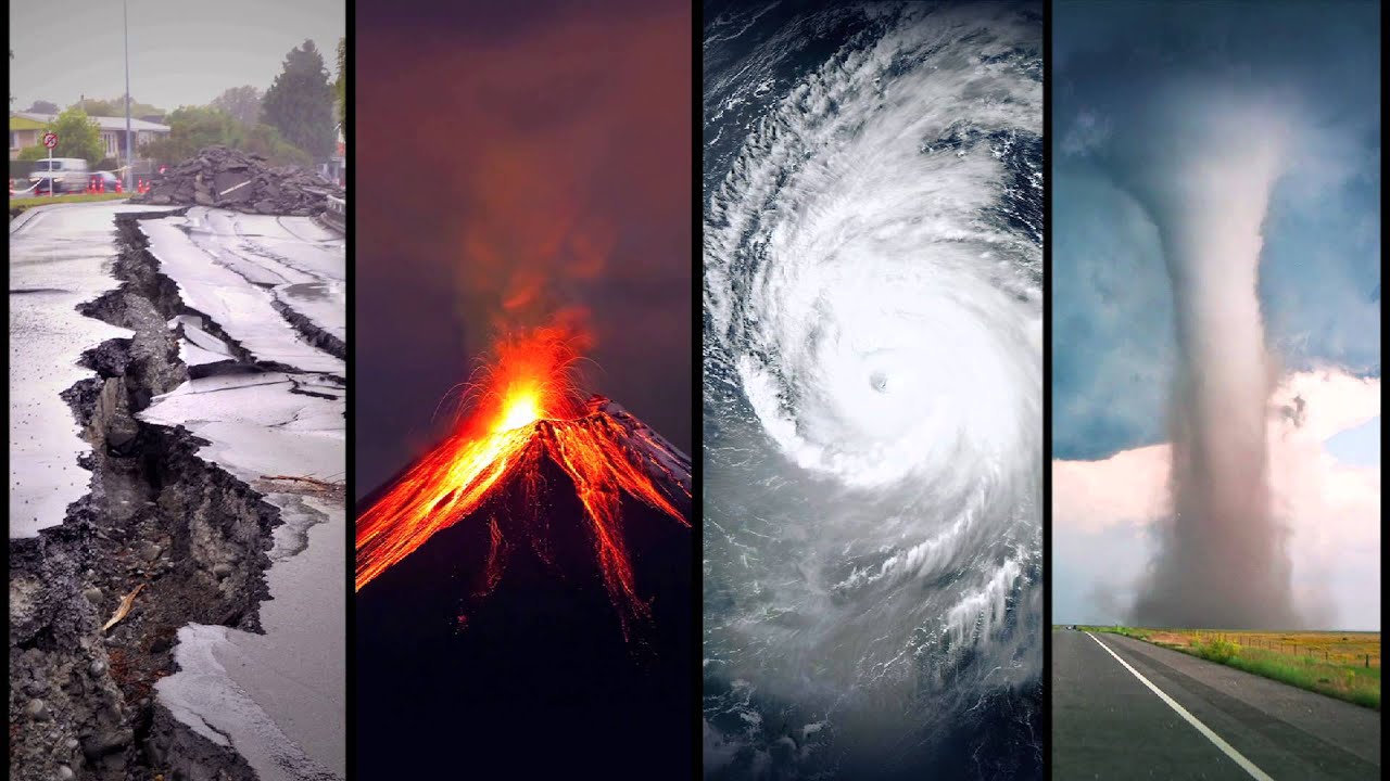 image of four natural disasters