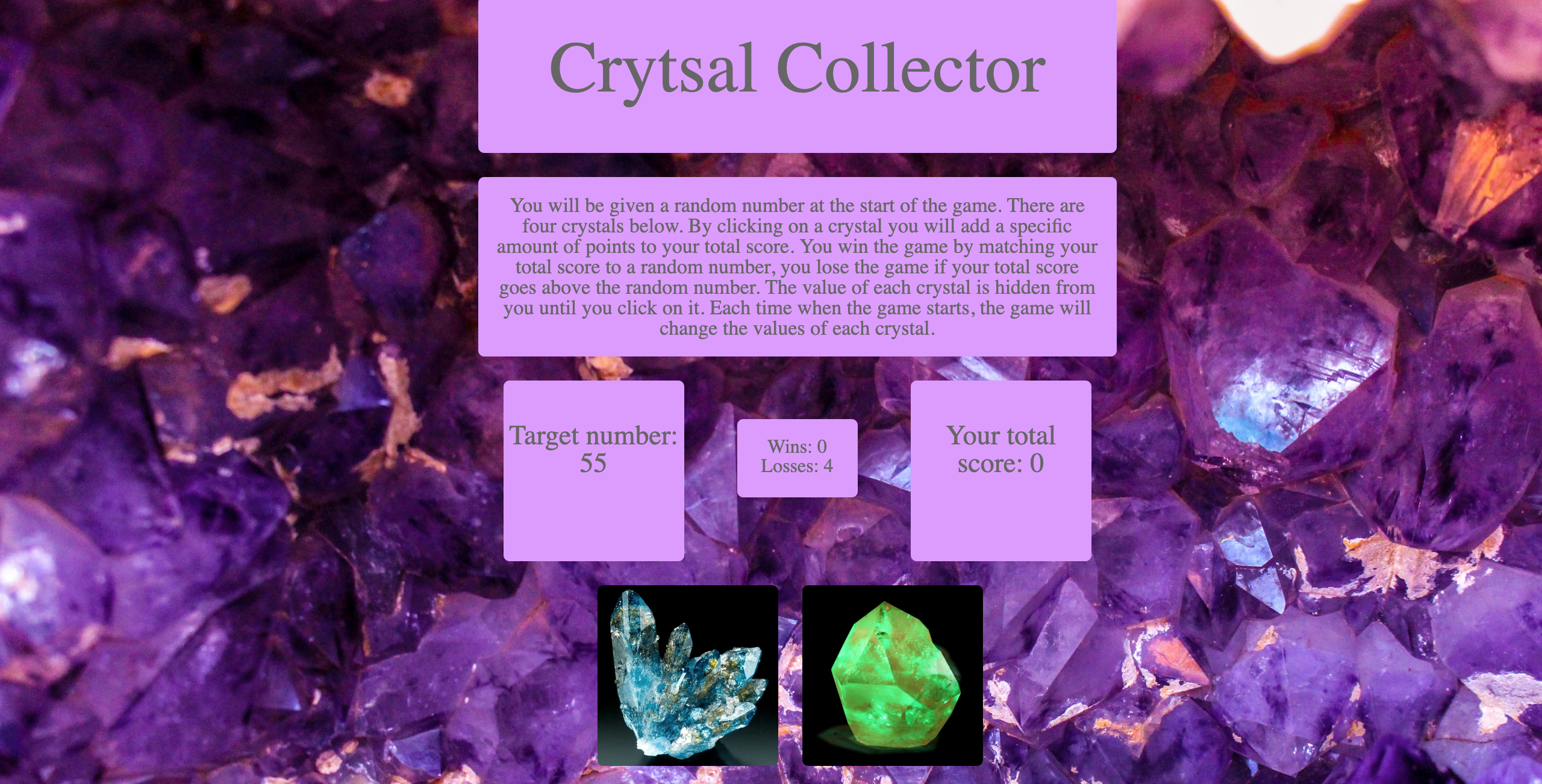 crystal collector project